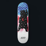 *~* Militair Beer Rood Wit Blauw Vlag Persoonlijk Skateboard<br><div class="desc">* Energetisch verbeterd / inspuift GRIZZLY BEER silhouet op American Flag * Patriottische Amerikaanse vlag met zwart GRIZZLY BEER silhouet. Ja. Dit ontwerp toont de Amerikaanse vlag, ook wel bekend als Old Glory en Stars and Stripes. Dit Waterverf Amerikaanse vlagontwerp bevat de kleuren Rood Wit Blauw in de vorm van...</div>