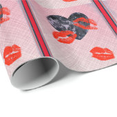 Militair blauw Camo Hearts Valentijn Wrapping Pape Cadeaupapier (Rol Hoek)