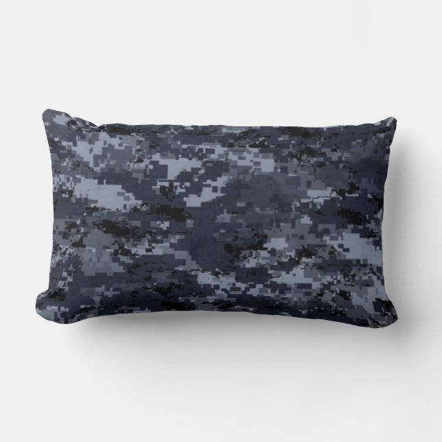 Militair Blauw Digitaal Camo Kussen (Voorkant)