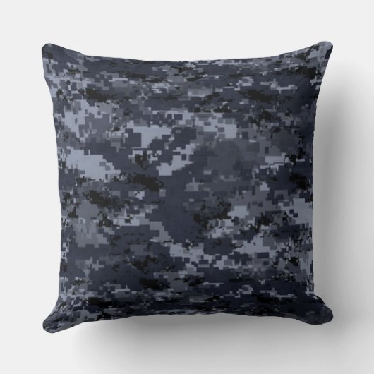 Militair Blauwe Camouflage Pillow Verenigde Staten Kussen (Achterkant)