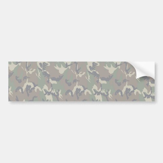 Militair bos Camouflage Achtergrond verlicht Bumpersticker (Voorkant)