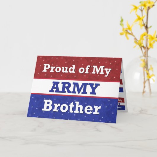 Militair - BROER IN HET LEGER - Denken aan U Kaart (Gele Bloem)