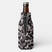 Militair Bruin Camouflage Patroon Gepersonaliseerd Flesjeskoeler (Fles Achterkant)