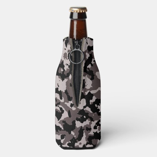 Militair Bruin Camouflage Patroon Gepersonaliseerd Flesjeskoeler (Fles Achterkant)