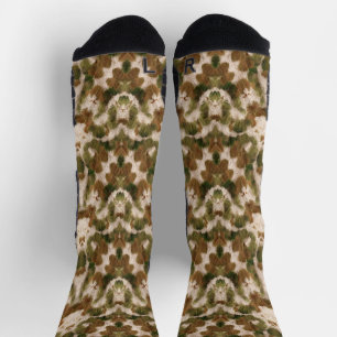 Militair Bruin Groen Beige Sokken