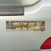 militair bumpersticker (Op auto)