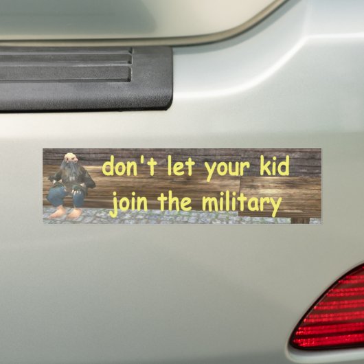 militair bumpersticker (Op auto)