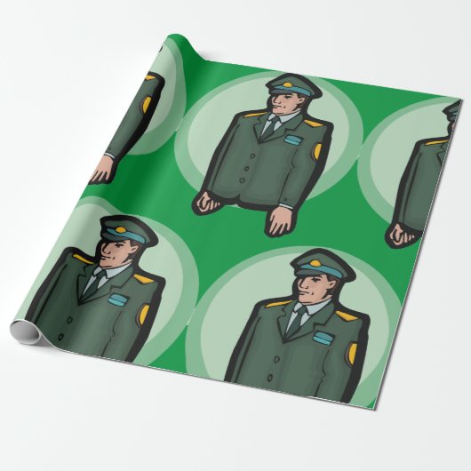 militair cadeaupapier (Uitgerold)