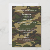 Militair Camo Green 3 Foto-Afstuderen Kaart (Achterkant)