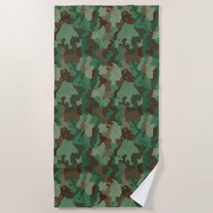 militair camouflage badhanddoek 
