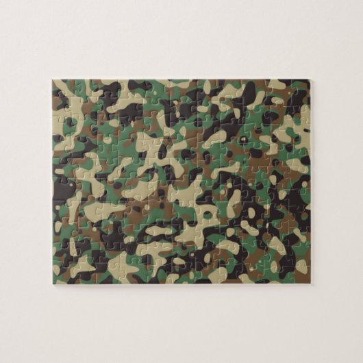 Militair Camouflage bos Legpuzzel (Horizontaal)