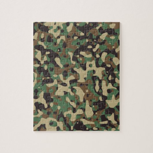 Militair Camouflage bos Legpuzzel (Verticaal)