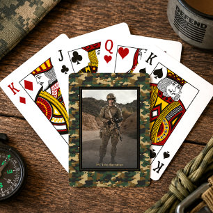 Militair Camouflage Camo Soldaat Foto Pokerkaarten