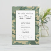 Militair Camouflage Feest Kaart (Staand voorkant)