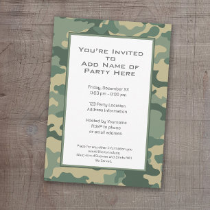 Militair Camouflage Feest Kaart