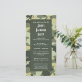 Militair camouflage feestuitnodiging (Staand voorkant)