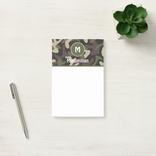 Militair Camouflage Groen Bruin Patroon Aangepast Post-it® Notes (Kantoor)