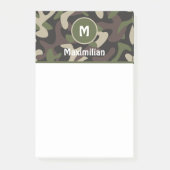 Militair Camouflage Groen Bruin Patroon Aangepast Post-it® Notes (Voorkant)