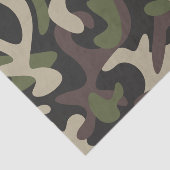 Militair Camouflage Groen Bruin Patroon Tissuepapier (Detail)