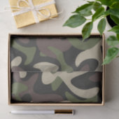 Militair Camouflage Groen Bruin Patroon Tissuepapier (Geschenk)