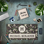Militair Camouflage Groen Bruin Patroonmonogram Bureaumat<br><div class="desc">Militaire Camouflage Groen Bruin Patroon Monogram Desk Mat heeft een militaire look geweldig voor degenen die ons land hebben gediend of net als de camouflage look. Personaliseer met uw initiaal en naam. Het is een geweldig cadeau voor die speciale persoon voor de kantoor,  thuis of op school.</div>