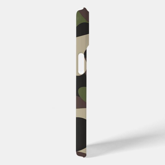 Militair Camouflage Groen Bruin Patroonmonogram Case-Mate iPhone Case (Achterkant / Rechts)
