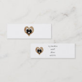 Militair Camouflage Heart Couple Silhouette Mini Visitekaartje (Voorkant / Achterkant)