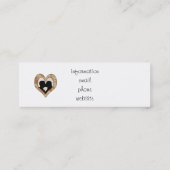 Militair Camouflage Heart Couple Silhouette Mini Visitekaartje (Achterkant)