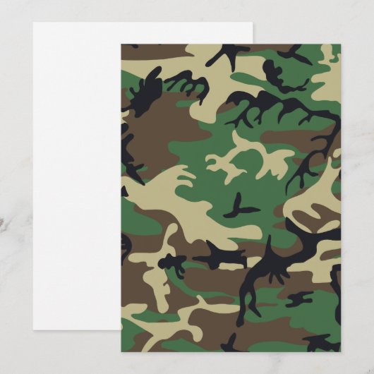 Militair Camouflage Kaart (Voorkant / Achterkant)