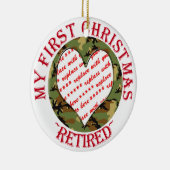 Militair Camouflage - kerstfoto Lijst in ruste Keramisch Ornament (Rechts)