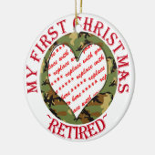 Militair Camouflage - kerstfoto Lijst in ruste Keramisch Ornament (Links)