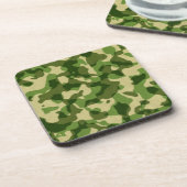 militair-camouflage-patroon bier onderzetter (Linkerzijde)