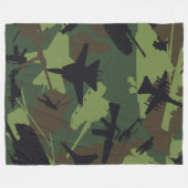 Militair Camouflage Patroon Fleece Deken (Voorkant (Horizontaal))