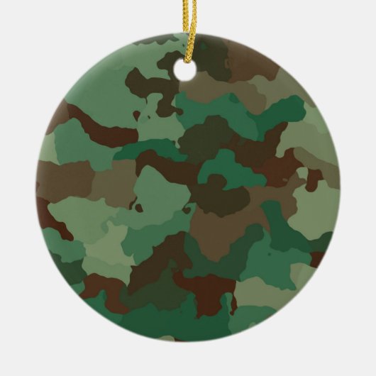 Militair Camouflage Patroon (Strijdkrachten) Keramisch Ornament (Voorkant)