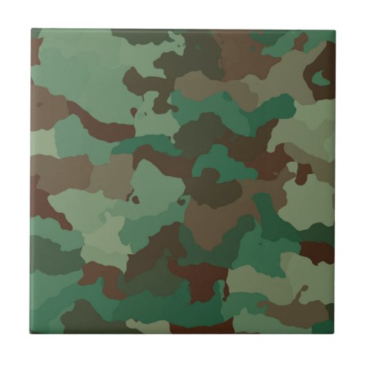 Militair Camouflage Patroon (Strijdkrachten) Tegeltje (Voorkant)