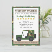 Militair Camouflage Pattern Soldier Boy Birthday Kaart (Staand voorkant)