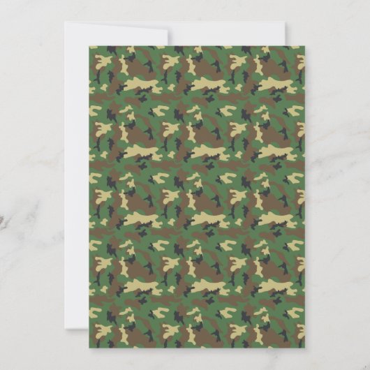 Militair Camouflage Pattern Soldier Boy Birthday Kaart (Achterkant)