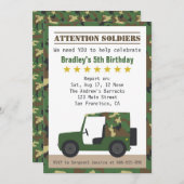 Militair Camouflage Pattern Soldier Boy Birthday Kaart (Voorkant / Achterkant)