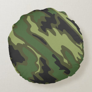 Militair Camouflage Rond Kussen
