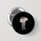 militair camouflage varken ronde button 5,7 cm (Voorkant /achterkant)