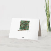 militair camouflage-wenskaart kaart (Achterkant)