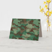 militair camouflage-wenskaart kaart (Gele Bloem)