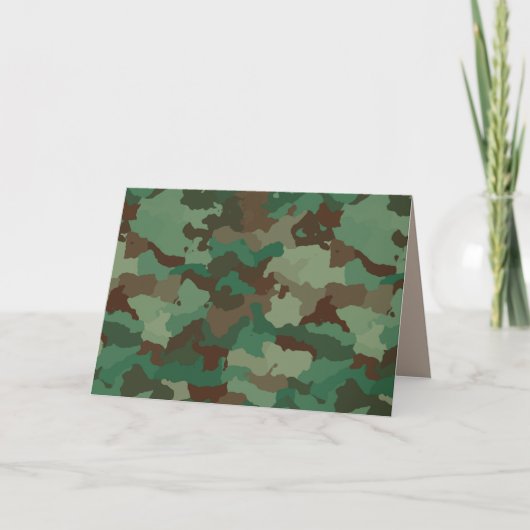 militair camouflage-wenskaart kaart (Voorkant)
