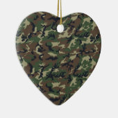 Militair Camouflage Woodland Keramisch Ornament (Rechts)