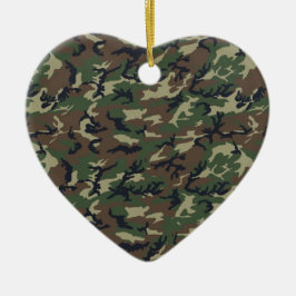 Militair Camouflage Woodland Keramisch Ornament