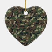 Militair Camouflage Woodland Keramisch Ornament (Achterkant)