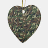 Militair Camouflage Woodland Keramisch Ornament (Links)