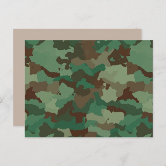 militair camouflagebriefkaart briefkaart (Voorkant / Achterkant)