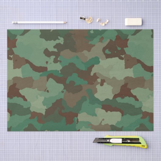 militair camouflagepapier tissuepapier (Craft)