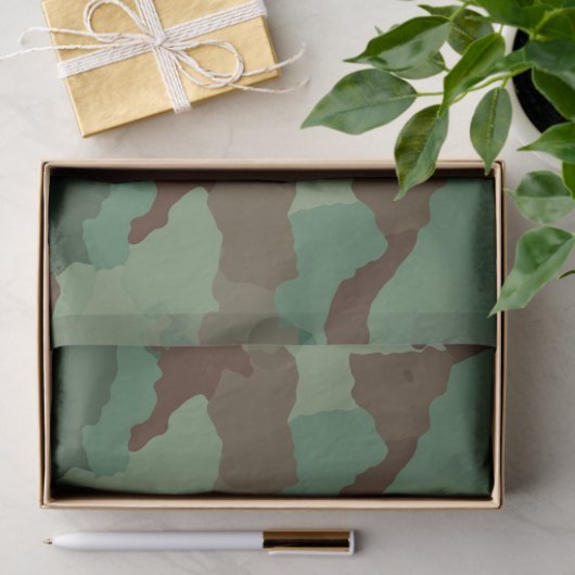 militair camouflagepapier tissuepapier (Geschenk)